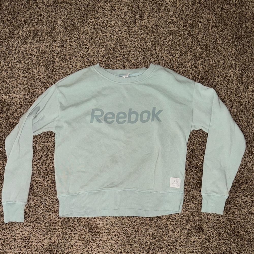 Reebok Mint Green Crew Neck Sweater